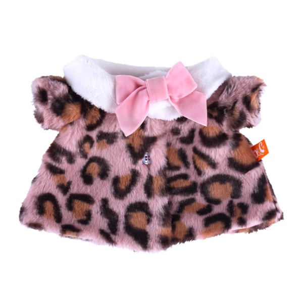 Шубка из меха с леопардовым принтом