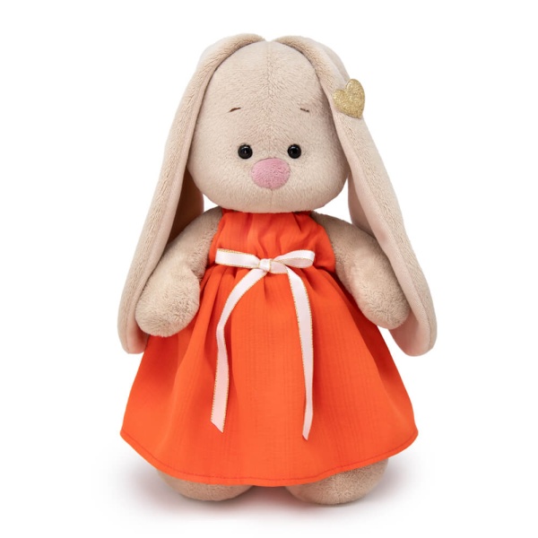 Зайка Ми в оранжевом сарафане с бантом