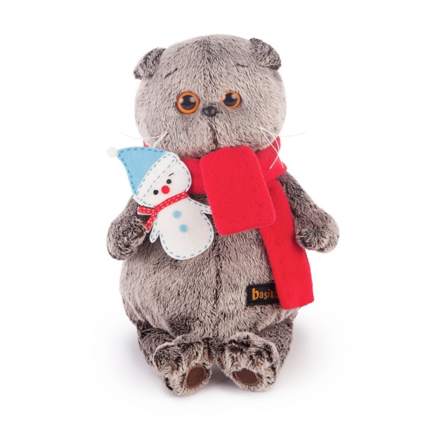 Басик в шарфике со снеговичком