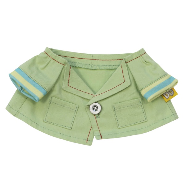 Футболка в полоску и светло-зеленый пиджачок