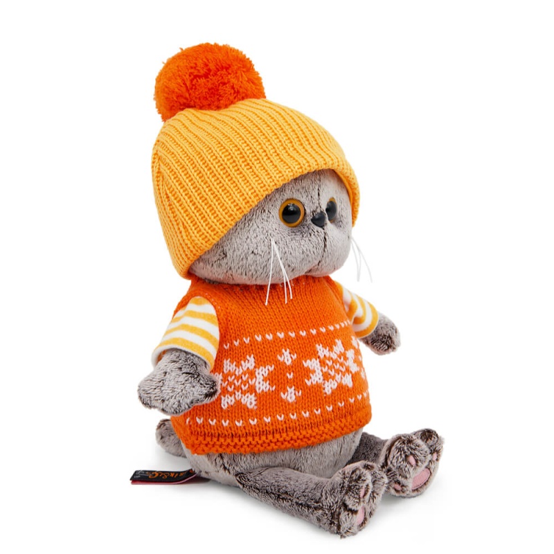 Басик baby в жилете и шапочке с помпоном