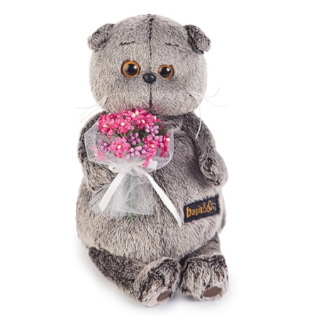 с  букетом в сеточке