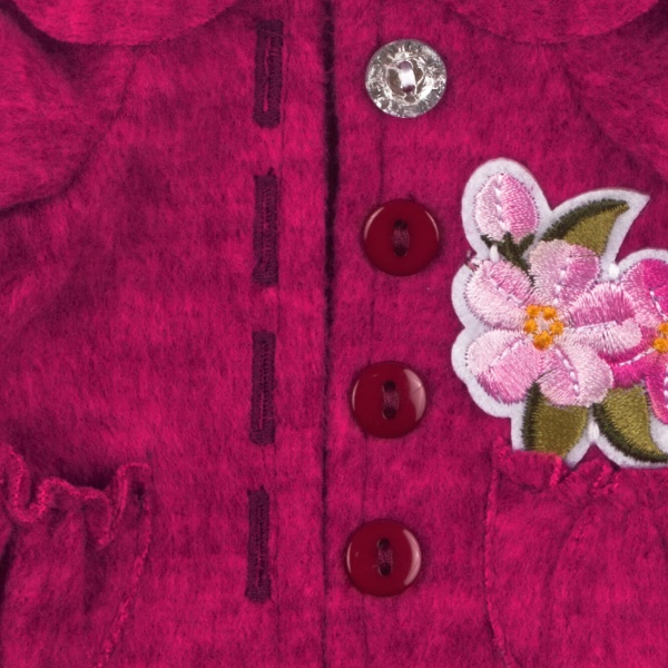Пальто из флиса с цветами