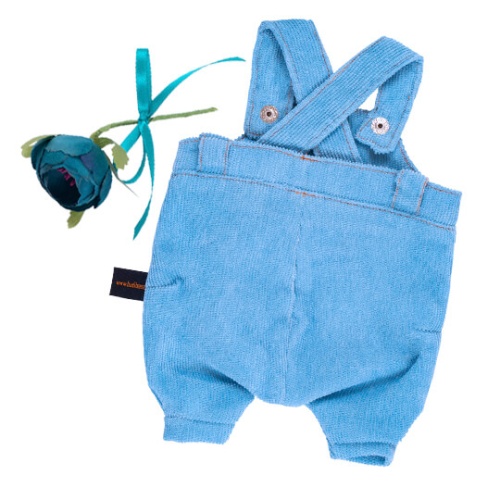 Голубой комбинезон с розочкой