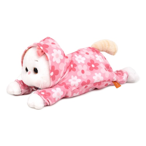 Кошечка Ли-Ли в комбинезоне с принтом "Цветочек" (лежачая)