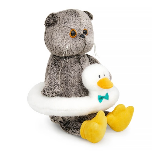 Кот Басик в плавательном круге "Гусик"