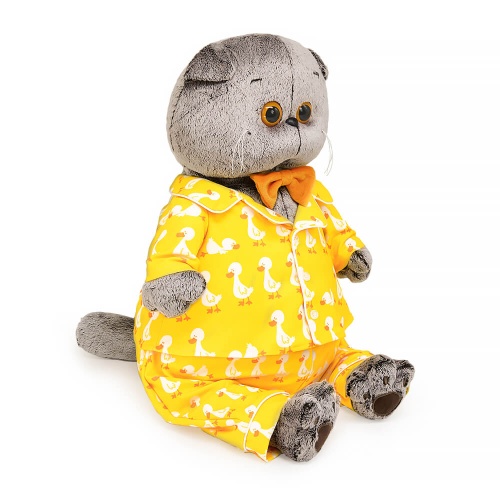 Кот Басик в пижаме с принтом "Гусик"