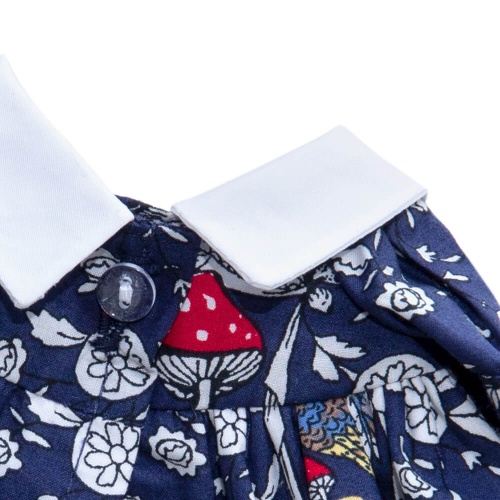 Темно-синее платье с принтом