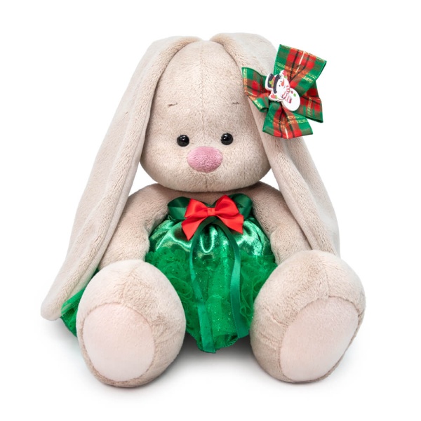 Зайка Ми в зеленой юбке с бантом