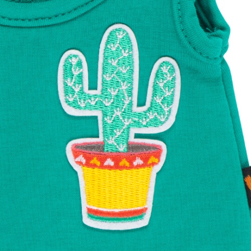 Комбинезон изумрудный с кактусом