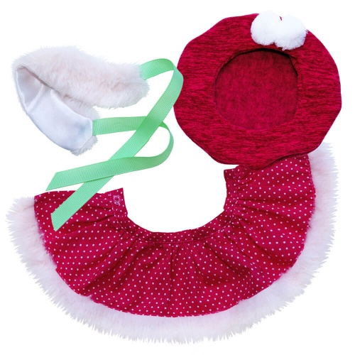 Юбка с меховым воротником и берет