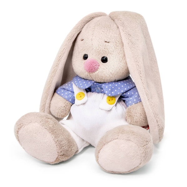 Зайка Ми в белом комбинезоне