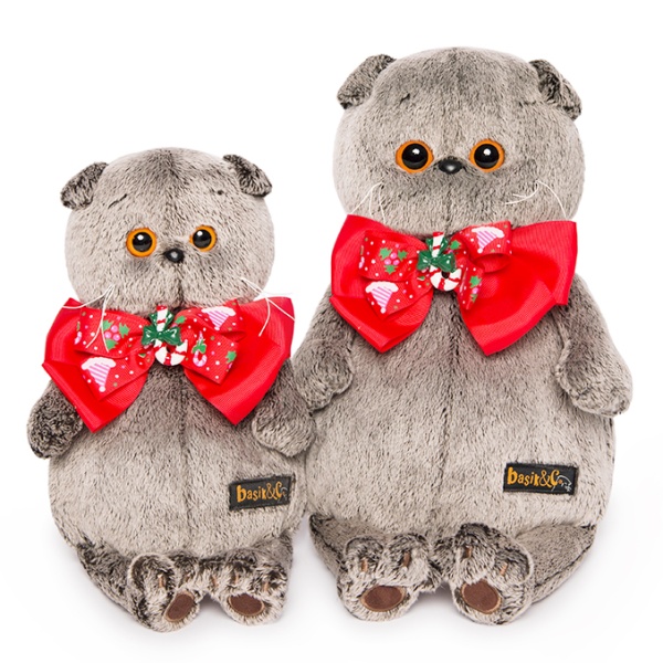 Басик в новогоднем  банте