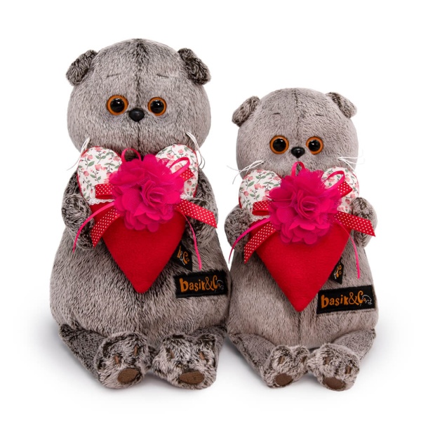 Басик с сердцем из флиса и ситца