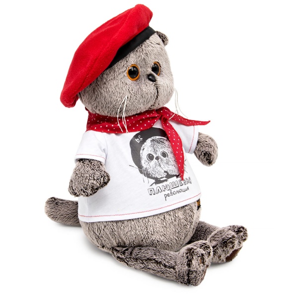 Басик в футболке с принтом "Плюшевая революция"