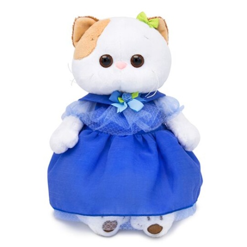 в синем платье