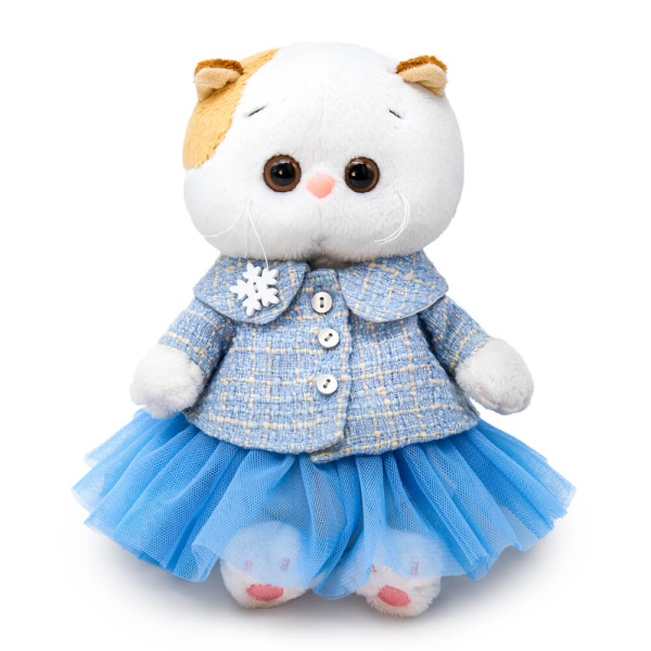 Ли-Ли беби в голубом твидовом жакете и юбке