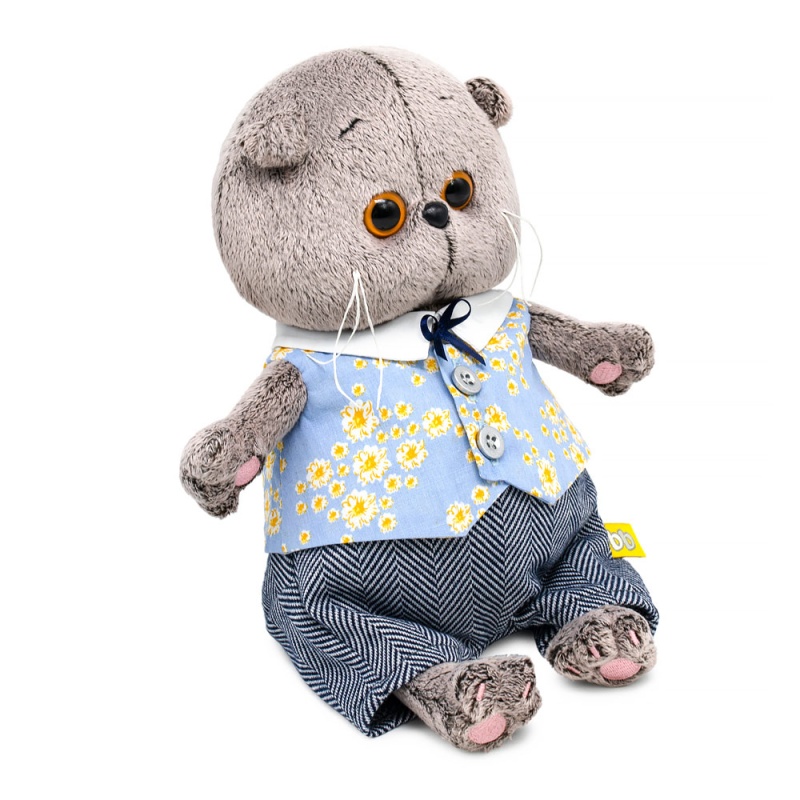 Басик беби в жилете в цветочек и брючках