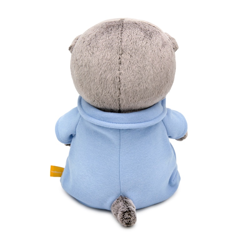 Басик baby в голубом комбинезоне с сердечком