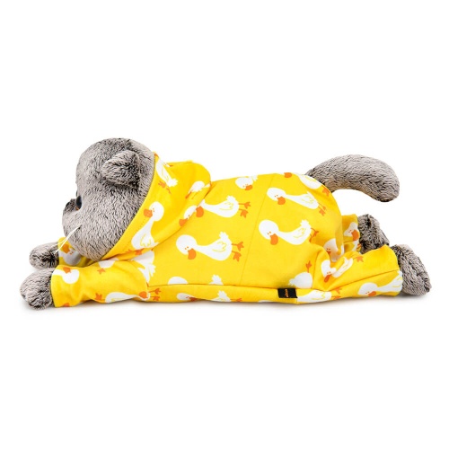 Кот Басик в комбинезоне с принтом "Гусик" (лежачий)