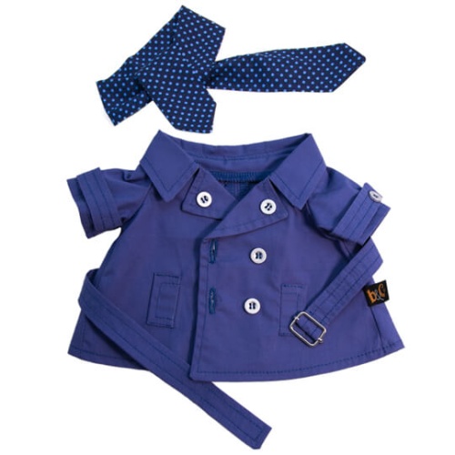 Темно-синий плащ и галстук