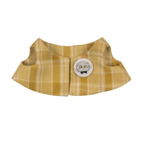 Платье, жилет со значком и шарфик