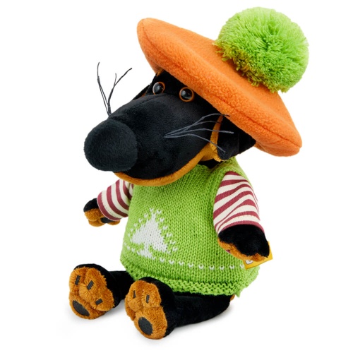 Ваксон baby в жилете и берете с помпоном