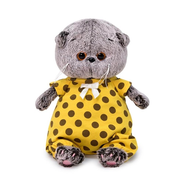 Комбинезон желтый в коричневый горох