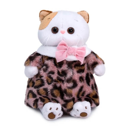 Шубка из меха с леопардовым принтом