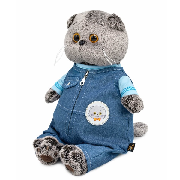 Кот Басик в комбинезоне "Деним"