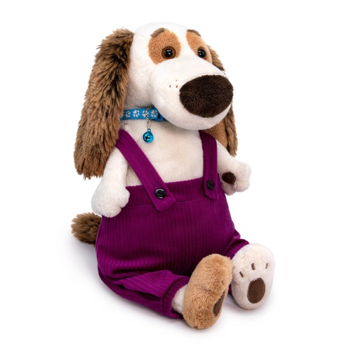 с ошейником и в штанах на лямках