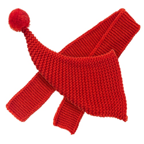 Оранжевая вязаная шапка и шарф