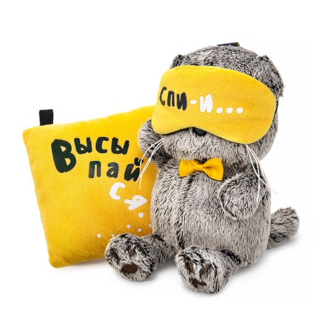 Кот Басик в маске для сна
