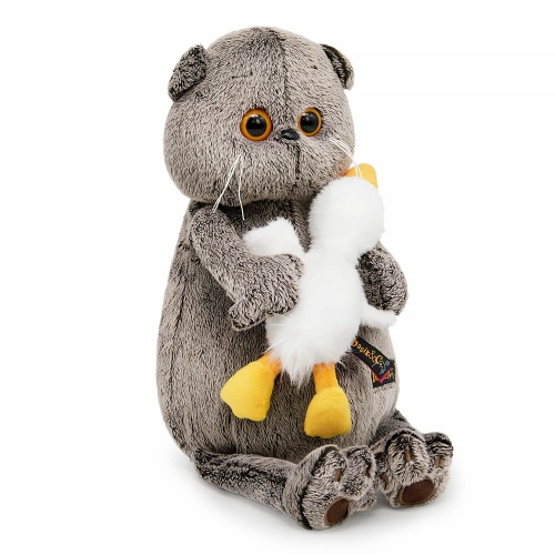 Кот Басик со спящим Гусиком