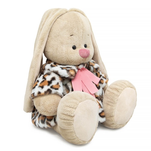 большой в шубе с леопардовым принтом