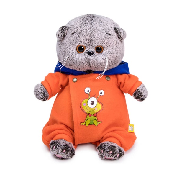 Комбинезон оранжевый с принтом «Монстрик»