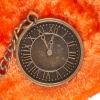 Оранжевый жилет с часами