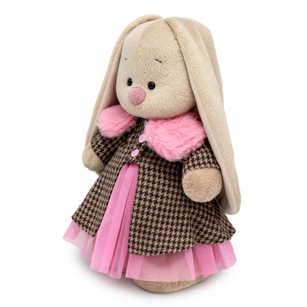 Зайка Ми в пальто с меховым воротником