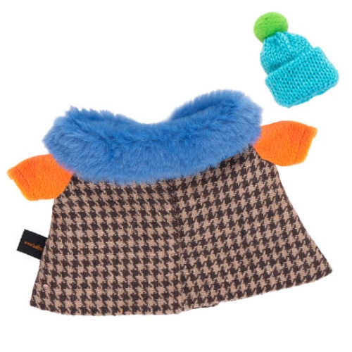 Пальто для Басика с разноцветными пуговицами