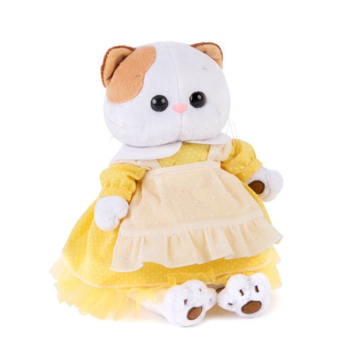 в желтом платье с передником