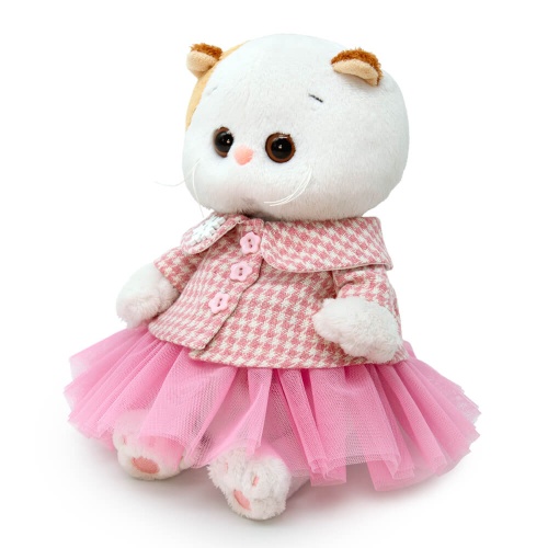 в твидовом жакете и юбке